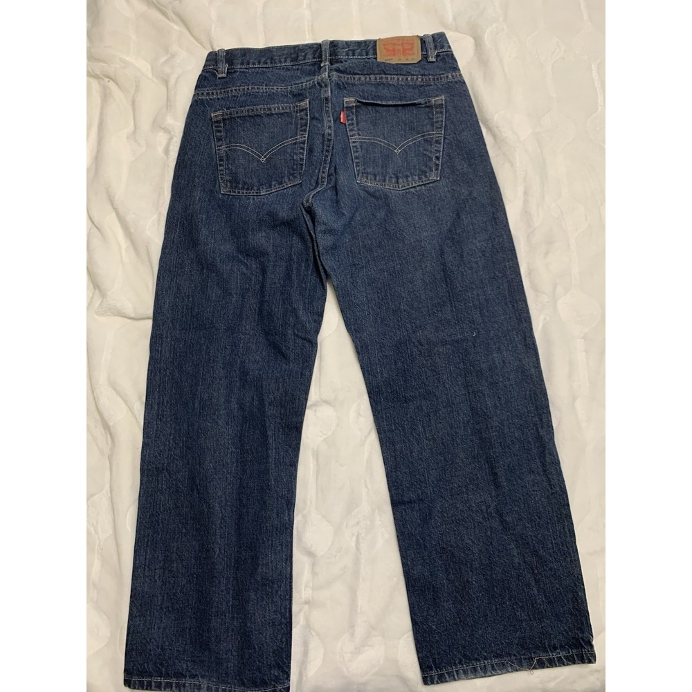 VTG Levi's 550 Jeans Youth 12 Husky Relaxed Fit Blue Denim W32 L27 Straight Leg